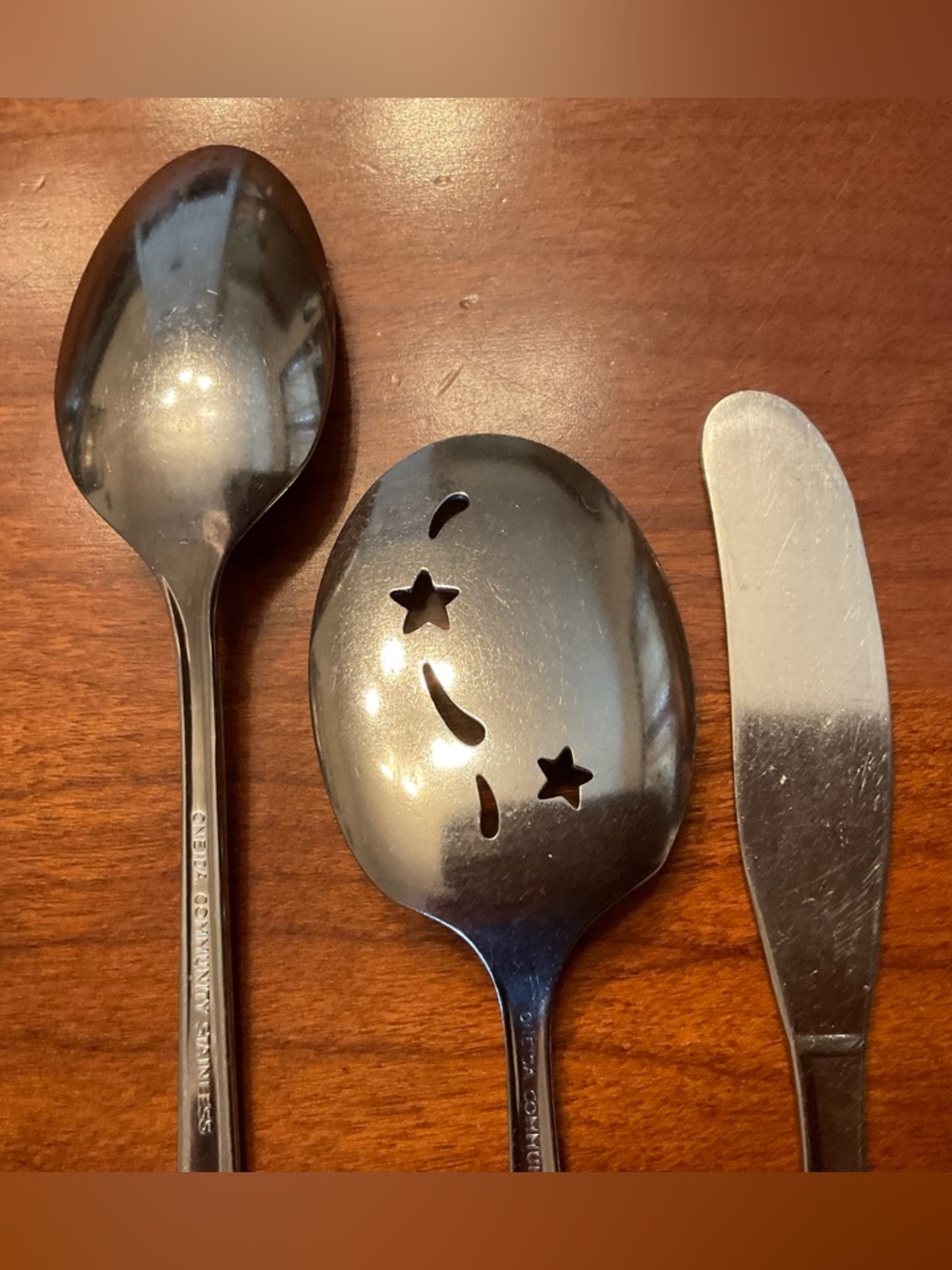 Mid-Century Twin Star Silverware set of 3 - Picture 7 of 9